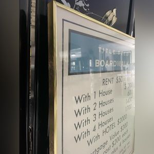 Vintage Monopoly Boardwalk Title Deed Lithograph